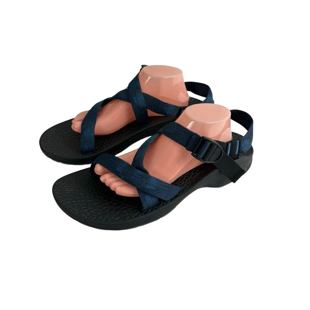 Chaco z/1 Men's Sandals Size 15 Blue Black Rugged Sole Vibram Comfort Water Hike